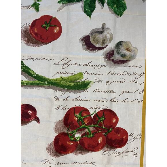 Pair Large Williams Sonoma Kitchen Towel Elegant Vegetables 30.75"x 23.5" cotton - Picture 3 of 6